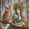 Ava Stitch Siuvinėjimo kryželiu rinkinys „Miško karalienė“ 32×32 cm