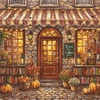 Ava Stitch Siuvinėjimo kryželiu rinkinys „Knygos ir kava“ 31,8 × 31,8 cm