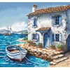Ava Stitch Siuvinėjimo kryželiu rinkinys „Žvejo kampelis“ Aida 16 ct, 19x18 cm, 48 spalvos