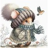 Ava Stitch Siuvinėjimo kryželiu rinkinys „Rudeninė pasaka: pelytė“ 21×20 cm