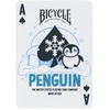 Bicycle Penguin žaidimo kortos su pingvinų iliustracijomis