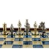 Šachmatų Rinkinys - Manopoulos Bizantijos Imperijos Metalinis su 20cm Lenta