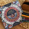 Blue Angel Mėlyna Angel Spalvinimo Knyga - Mėlynojo Angelo Magiškas Mandala 95 Puslapiai 23x23 cm