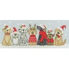 Bothy Threads Kalėdinis siuvinėjimo kryželiu rinkinys „Holiday Hounds“ – šunys, 39x16 cm