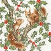 Bothy Threads Siuvinėjimo kryželiu rinkinys Wrendale „Under The Holly Boughs“, 26x26 cm
