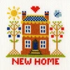 Bothy Threads Siuvinėjimo kryželiu rinkinys-atvirukas „New Home“ įkurtuvėms, 10x10 cm