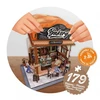 Buki France Medinė miniatiūrinė kepyklėlė – 179 detalių diorama dėlionė su LED, 10+