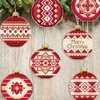 Charivna Mit Kalėdinis eglutės žaisliukas – siuvinėjimo kryželiu rinkinys, karoliukai 9×10 cm