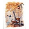 Charivna Mit Siuvinėjimo kryželiu rinkinys Rudens parke, Zweigart Aida 16, 19×25 cm