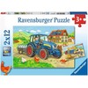 Ravensburger Dėlionė 2x12 vnt. - Sunkus darbas