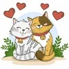 Hobilt Cat Love 20х20 Deimantinio Paveikslo komplektas Cs2696