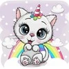 Hobilt Cat with the Rainbow 20х20 Deimantinio Paveikslo komplektas Cs2708