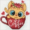Hobilt Coffee Cat 20х20 Deimantinio Paveikslo komplektas Cs2707
