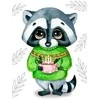 Hobilt Cute Racoon 15х20 Deimantinio Paveikslo komplektas Cs2701