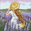 Hobilt Girl in Lavender Field 20х20 Deimantinio Paveikslo komplektas Cs2626