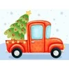 Hobilt New Year Lorry 20х15 Deimantinio Paveikslo komplektas Cs2693