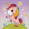 Hobilt Playful Unicorn 20х20 Deimantinio Paveikslo komplektas Cs2531