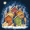 Hobilt Winter Houses 40х40 Deimantinio Paveikslo komplektas Cs2719