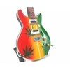 Indominiguitars Bob Marley stiliaus kolekcinė mini gitara iš mahagono – reggae gerbėjams