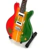 Indominiguitars Bob Marley stiliaus kolekcinė mini gitara iš mahagono – reggae gerbėjams