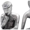 Divine Dekor Zodiako Dvyniai – sidabrinė aliuminio figūrėlė, medinis pagrindas