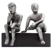 Divine Dekor Zodiako Dvyniai – sidabrinė aliuminio figūrėlė, medinis pagrindas