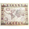 Mirtop Istorinis pasaulio žemėlapis „Nova Totius Terrarum“ 56×45 cm, Piscator 1652