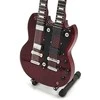 Indominiguitars Led Zeppelin mini gitara – Jimmy Page dvigubo grifo, kolekcinė, rankų darbo