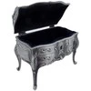 Deco Gifts Sidabrinė metalinė papuošalų dėžutė su dekoru – elegantiška dovana