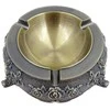 Deco Gifts Prabangi metalinė Liudviko stiliaus peleninė, auksu dekoruota, 12 cm