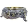 Deco Gifts Prabangi metalinė Liudviko stiliaus peleninė, auksu dekoruota, 12 cm