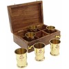Deco Gifts Metalinės stiklinės degtinei - 6 stiklinių rinkinys - RCW