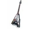 Indominiguitars Mini medinė gitara 15 cm, įkvėpta Jimi Hendrix – kolekcinė su stovu