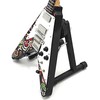 Indominiguitars Kolekcinė mini gitara Jimi Hendrix – psichodelinė, rankų darbo, su stovu