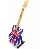 Deco Gifts Rolling Stones mini gitara 1:4 – rankų darbo, kolekcinė, su stovu, fanams