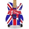 Deco Gifts Rolling Stones mini gitara 1:4 – rankų darbo, kolekcinė, su stovu, fanams