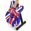 Deco Gifts Rolling Stones mini gitara 1:4 – rankų darbo, kolekcinė, su stovu, fanams