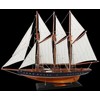 Deco Gifts Medinis burlaivio „Atlantic“ modelis 72 cm – 3 stiebai, lino burės, puiki dovana