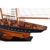 Deco Gifts Medinis burlaivio „Atlantic“ modelis 72 cm – 3 stiebai, lino burės, puiki dovana