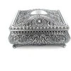 Deco Gifts Sidabrinė metalinė papuošalų dėžutė su ornamentais – elegantiška dovana