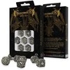 Q Workshop Žaidimų Kauliukų Rinkinys - Dracopolis Scandinavian Blackfang 7 Kauliukai Smėlio Spalvos