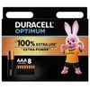 Duracell Optimum AAA 1.5V šarminės baterijos, rinkinys 8 vnt
