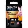 Baterija - Duracell AAA Optimum 1.5V MX2400 4-vnt.