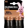 Duracell Plus AA šarminės baterijos, 4 vnt, ilgo veikimo