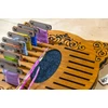 Embroidery Craft Siuvinėjimo ričių organizatorius 18 vietų – faneros laikiklis 3 mm