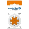 Everactive Ultrasonic 13 PR48 klausos aparatų baterijos, 6 vnt.