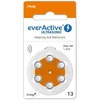 Everactive Ultrasonic 13 PR48 klausos aparatų baterijos, 6 vnt.