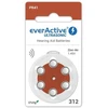 Everactive Ultrasonic 312 PR41 klausos aparatų baterijos 6 vnt. 1,45V
