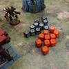 Dėlionė Q-workshop Fortress Compact D6 Juodas &amp; Raudona Kauliukų Rinkinys