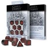 Dėlionė Game of Thrones Targaryen kauliukų rinkinys, juodi su raudona – Q-Workshop